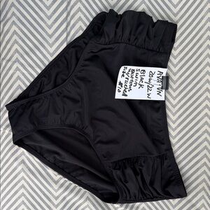 Black High-Waisted swim Bottoms ava & Viv size 20W/22W